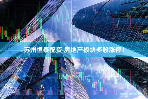 苏州恒泰配资 房地产板块多股涨停！